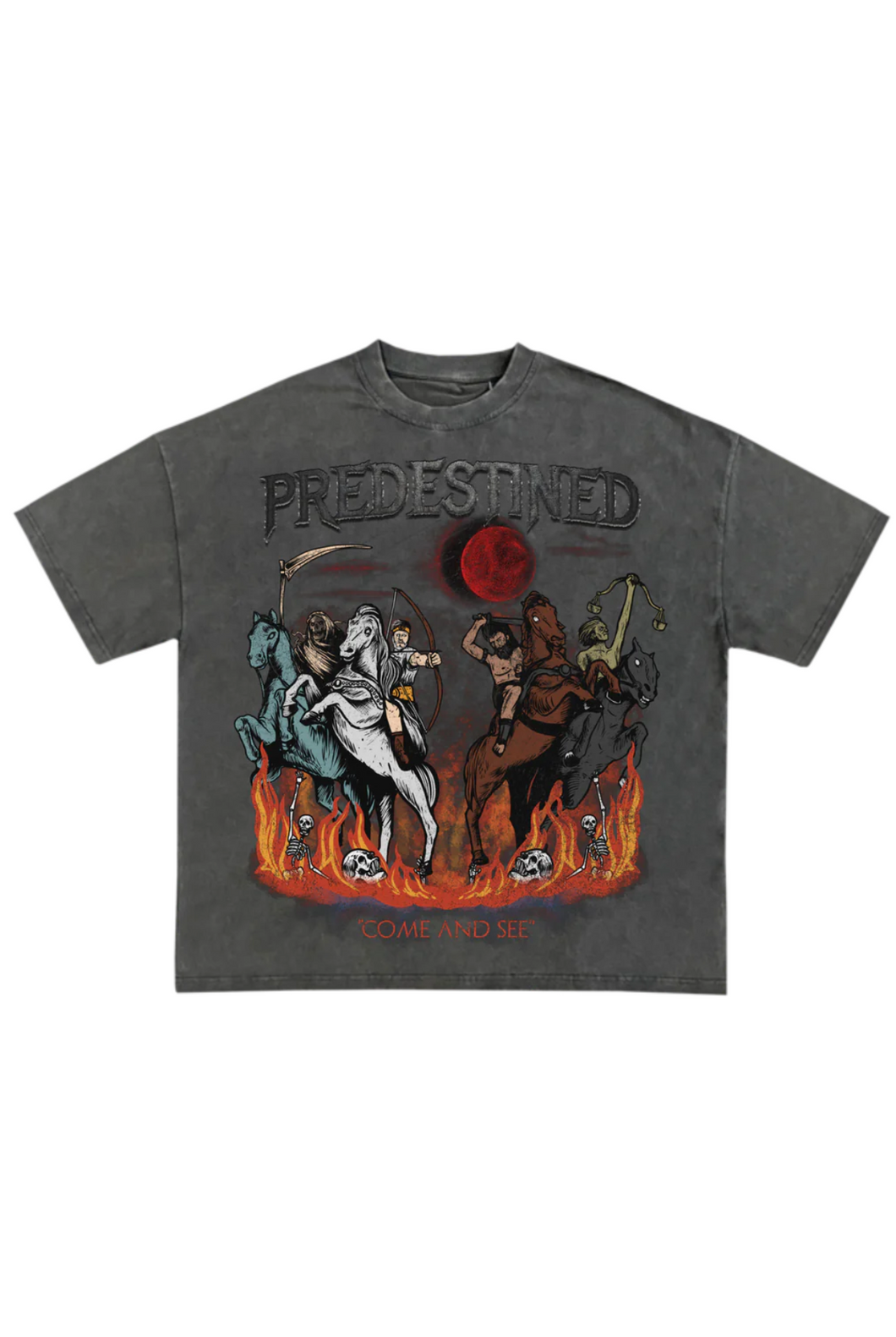 FOUR HORSEMEN  TSHIRT - VINTAGE BLACK